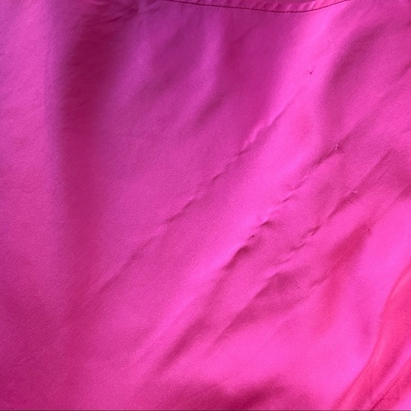 O.P.T. 90s Y2K Barbie Hot Pink Satin V-Neck Sleeveless Midi Slip Dress Size M - Picture 12 of 13